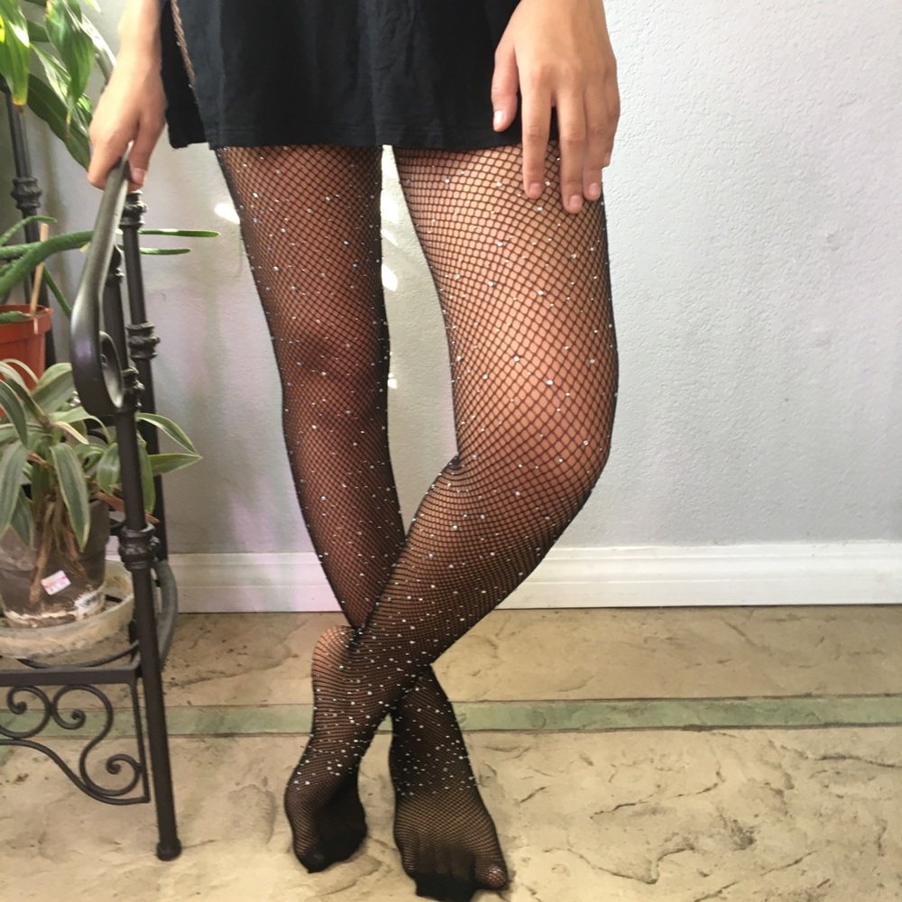 Free people rhinestone tights